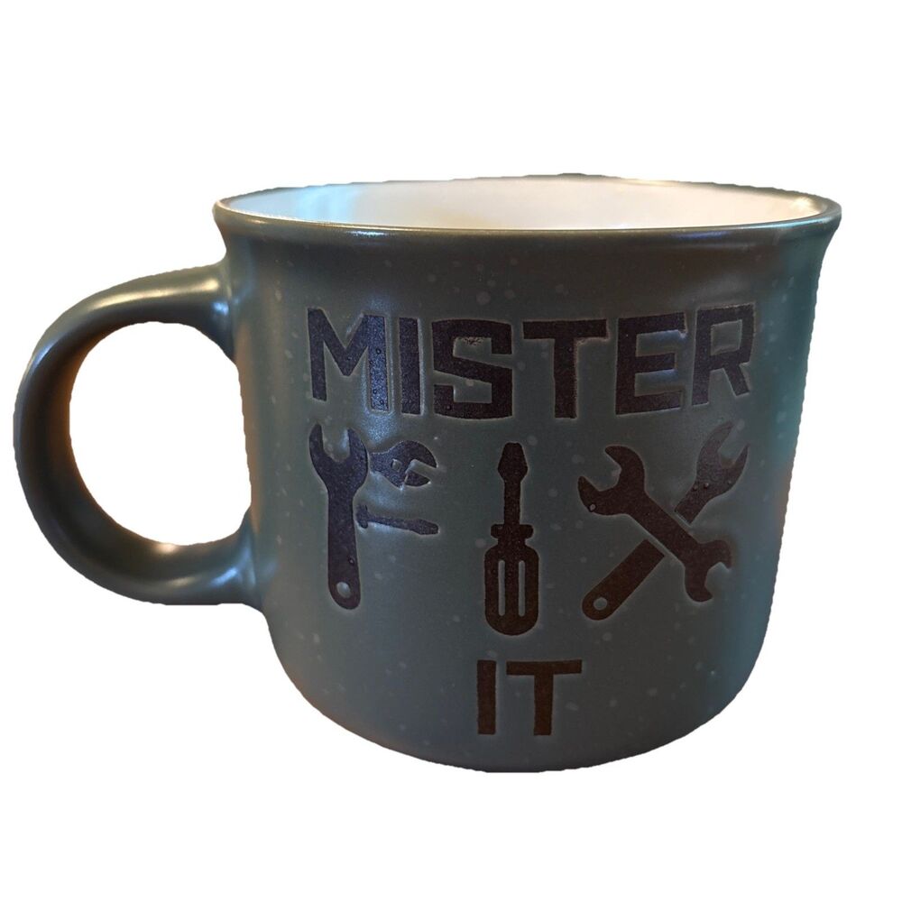 MIster Fix It Papa Coffee Mug By Sheffield Home 20 oz Green
